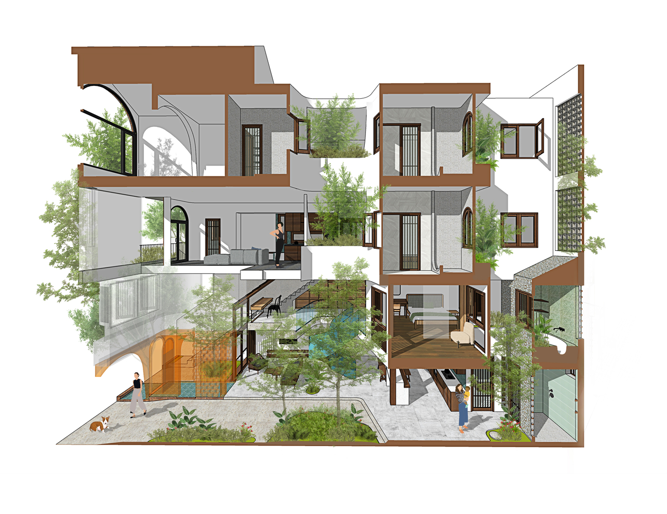 Phối cảnh kiến trúc ngôi nhà