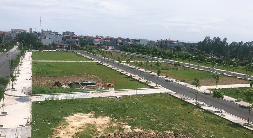 h&igrave;nh ảnh khu đất ph&acirc;n l&ocirc; b&aacute;n nền thuộc đất dự &aacute;n nh&igrave;n từ tr&ecirc;n cao