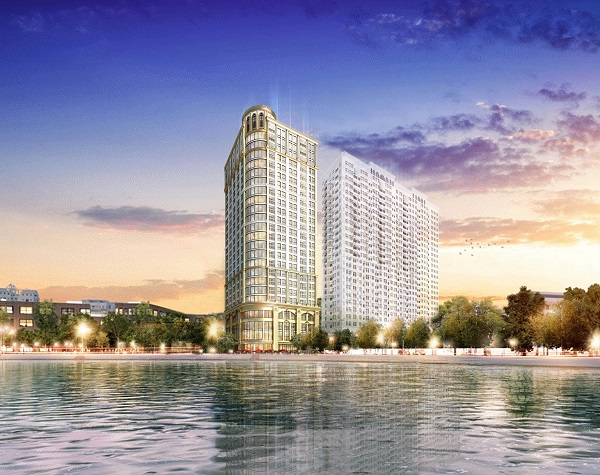 Phối cảnh tổng thể dự án tổ hợp khách sạn và căn hộ Hà Nội Golden Lake