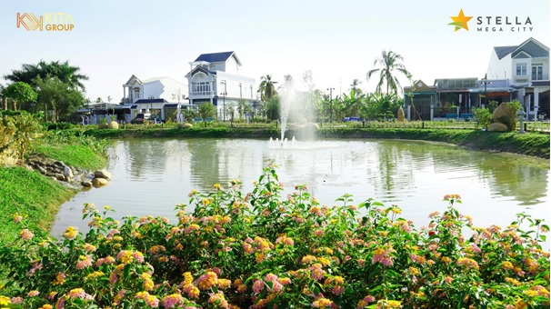Stella Mega City được phủ xanh bởi thiên nhiên sông nước