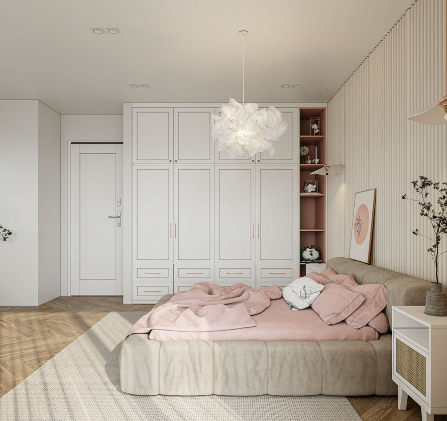 Không sử dụng nhiều chi tiết trang trí nhưng căn phòng vẫn rất sinh động, bắt mắt nhờ sự phối kết màu sắc tinh tế.