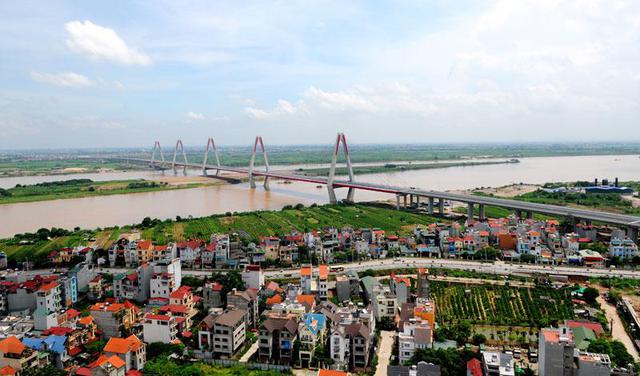 h&igrave;nh ảnh cụm d&acirc;n cư, nh&agrave; ở ri&ecirc;ng lẻ tr&ecirc;n b&atilde;i s&ocirc;ng Hồng, H&agrave; Nội