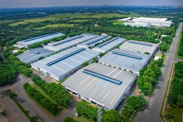 phối cảnh khu công nghiệp nhìn từ trên cao