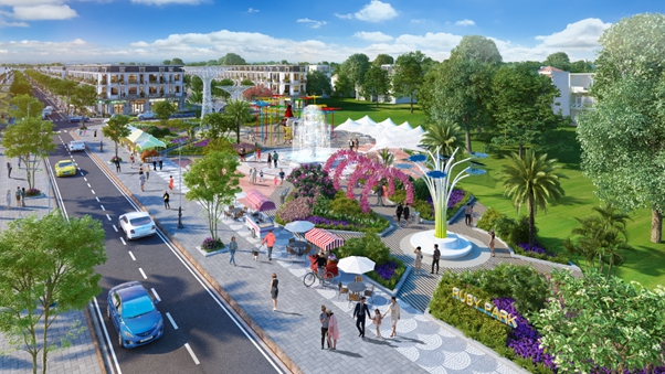 C&ocirc;ng vi&ecirc;n nước đa sắc m&agrave;u tại Mega Royal City 