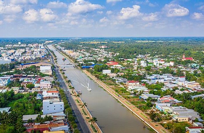 Một góc tỉnh Hậu Giang nhìn từ trên cao