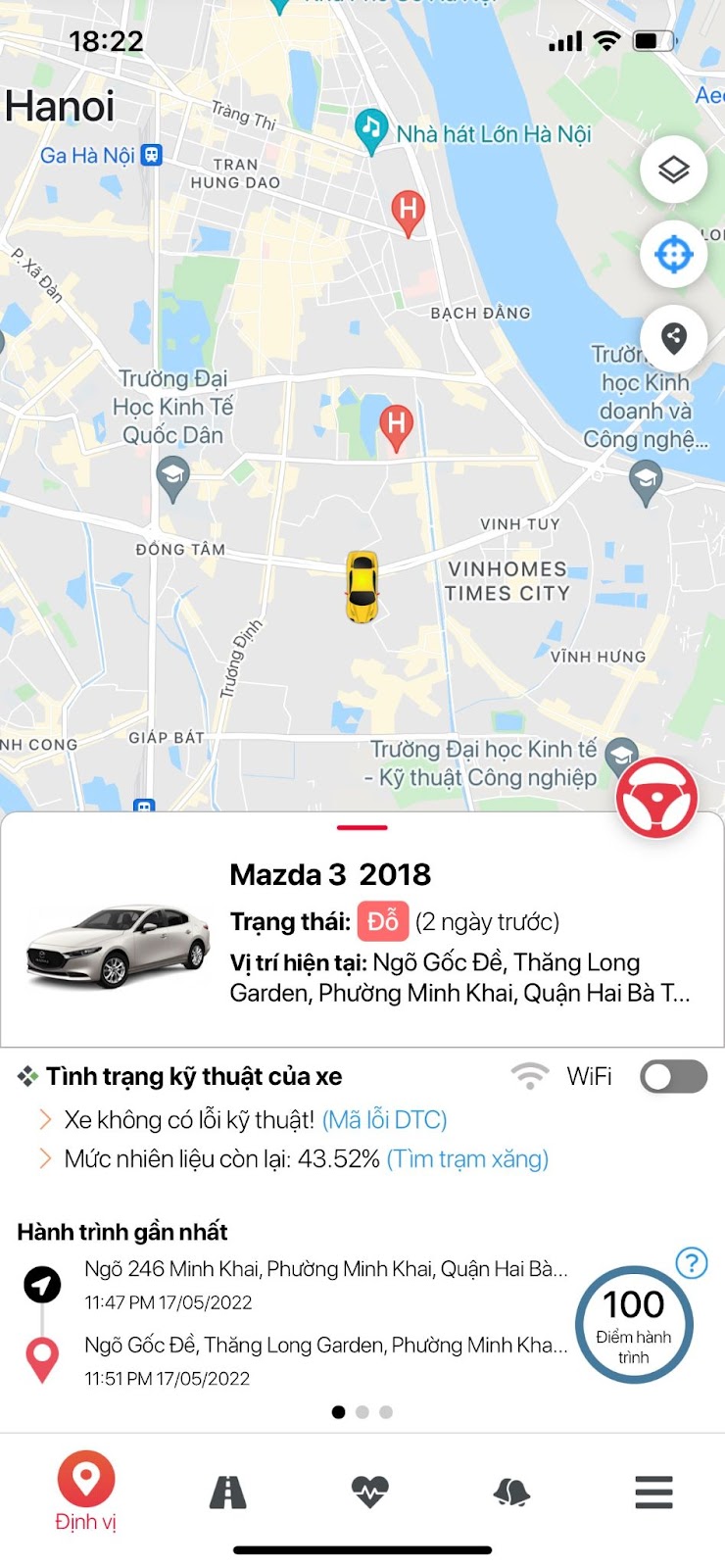 tải app vCar về điện thoại và hoàn tất đăng ký thông tin người dùng cũng như của xe 1