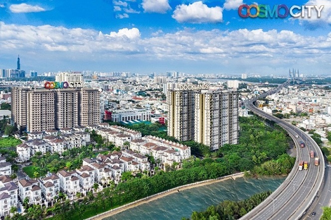  H&igrave;nh ảnh thực tế dự &aacute;n Cosmo City, quận 7.