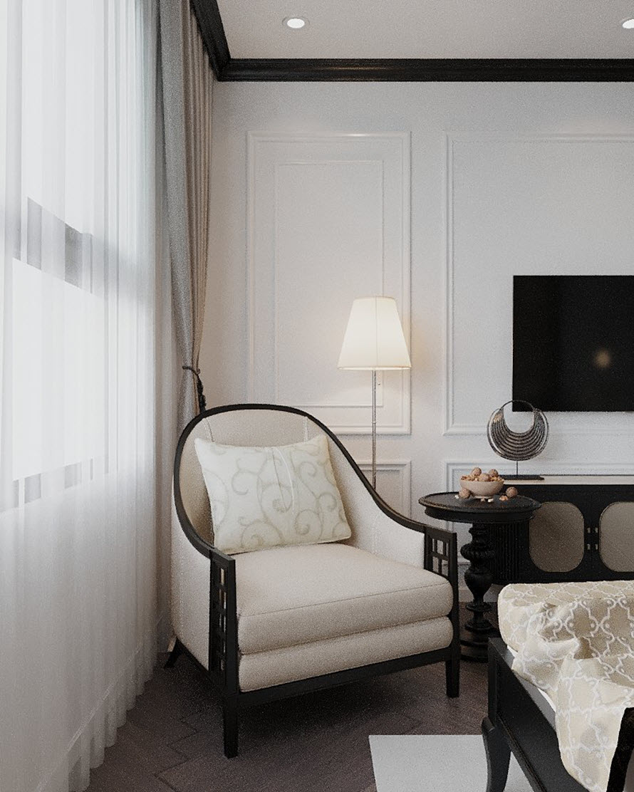 Ghế ngồi đọc s&aacute;ch, thư gi&atilde;n cạnh cửa sổ k&iacute;nh tho&aacute;ng s&aacute;ng.