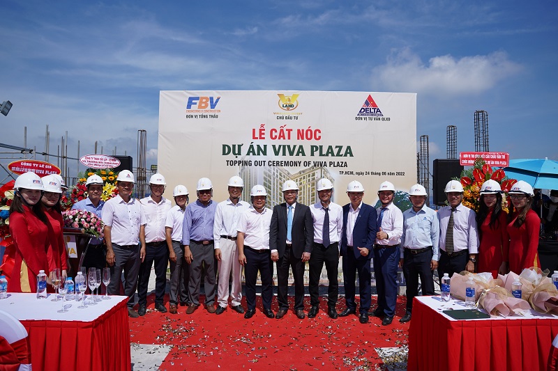 Quang cảnh lễ cất nóc dự án Viva Plaza hôm 24-6