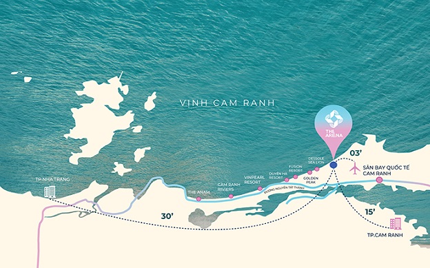 Tọa độ kim cương của The Arena: S&aacute;t biển, trực lộ, kế s&acirc;n bay, nối cảng biển