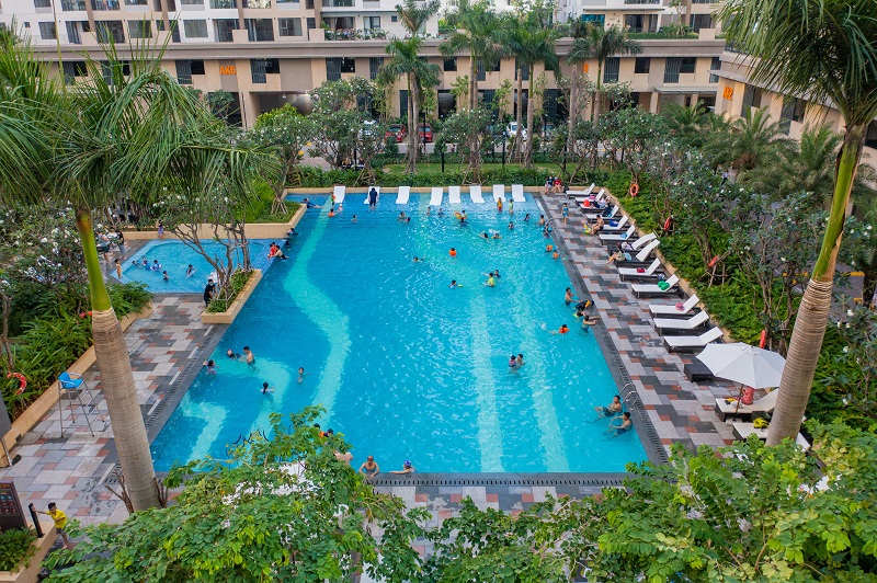 Akari City giai đoạn 1 với hơn 1.800 căn hộ đ&atilde; được b&agrave;n giao cho cư d&acirc;n v&agrave;o sinh sống.