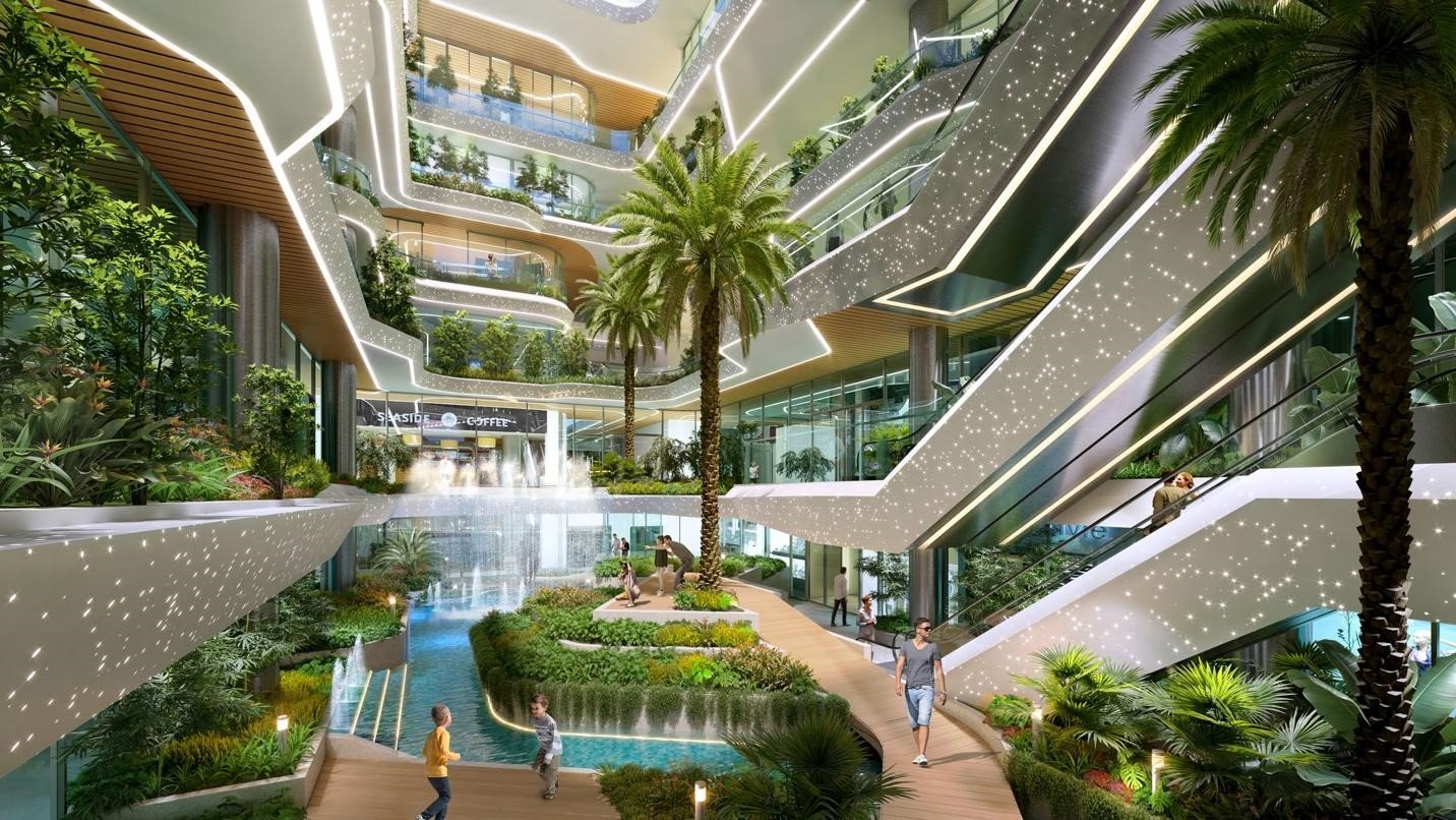  Kh&ocirc;ng gian b&ecirc;n trong khối đế thương mại tại King Crown Infinity. Nguồn: BCG Land