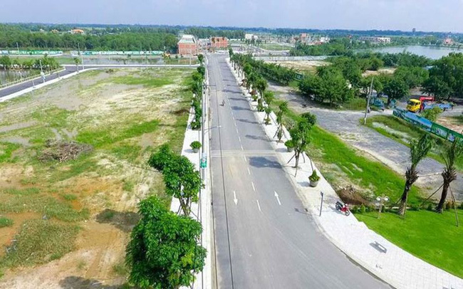 hình ảnh một dự án đất nền nhìn từ trên cao