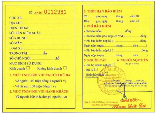 Bảo hiểm tr&aacute;ch nhiệm d&acirc;n sự.