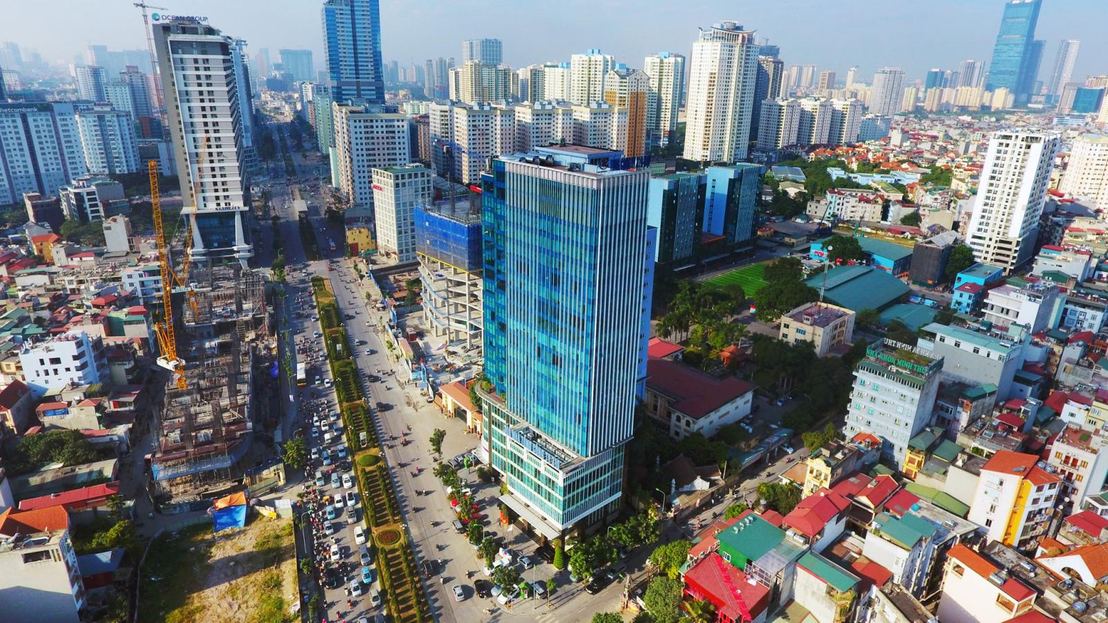 Một góc quận Đống Đa nhìn từ trên cao