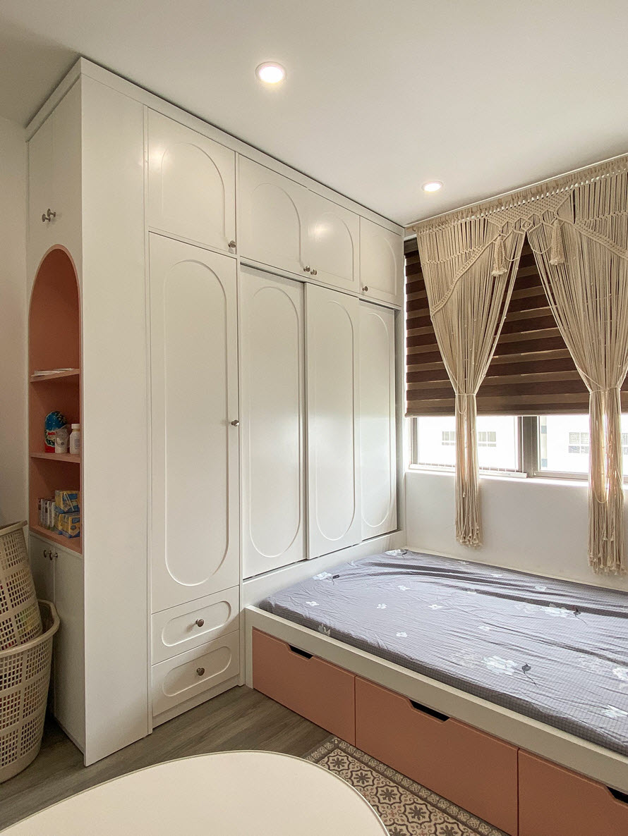 Nội thất đồng bộ gi&uacute;p tận dụng tối đa diện t&iacute;ch sử dụng, đồng thời tạo sự thuận tiện trong sinh hoạt h&agrave;ng ng&agrave;y của trẻ.