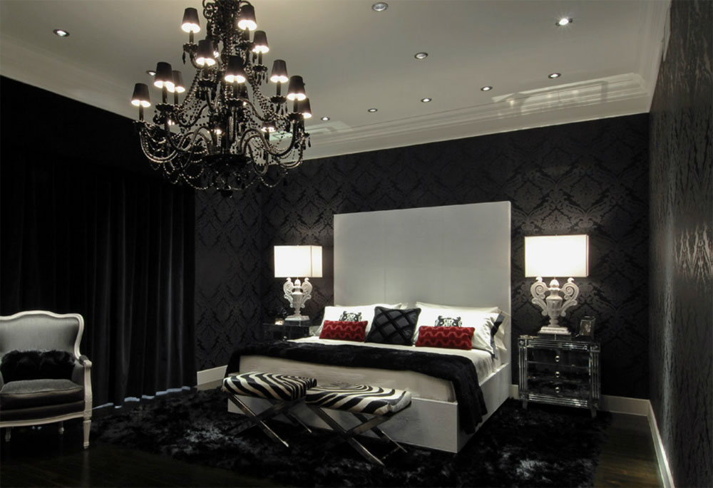 đèn chùm trong phòng ngủ gothic