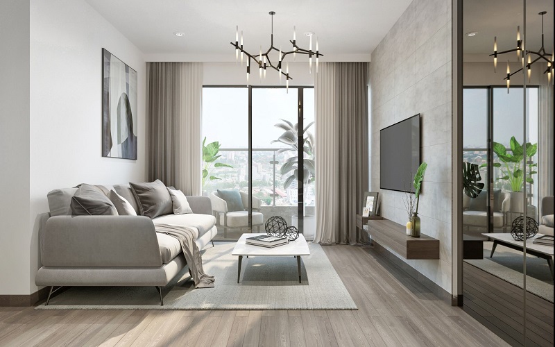 Phòng khách và phòng ngủ đều được thiết kế sang trọng