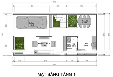 Mặt bằng công năng tầng 1 mẫu nhà ống 3 tầng hiện đại Mặt bằng công năng tầng 1 mẫu nhà ống 3 tầng hiện đại