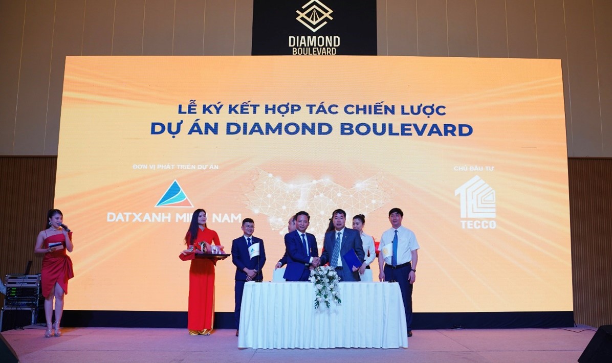  Đất Xanh Miền Nam v&agrave; chủ đầu tư Tecco k&yacute; hết hợp t&aacute;c chiến lược triển khai dự &aacute;n Diamond Boulevard