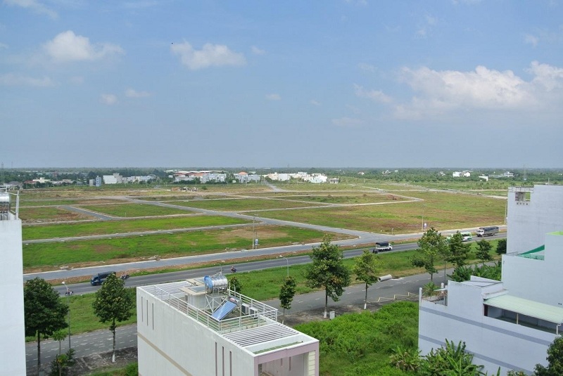 hình ảnh khu đất chia lô nhìn từ trên cao