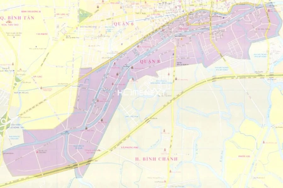 Bản đồ hành chính quận 8, TP.HCM