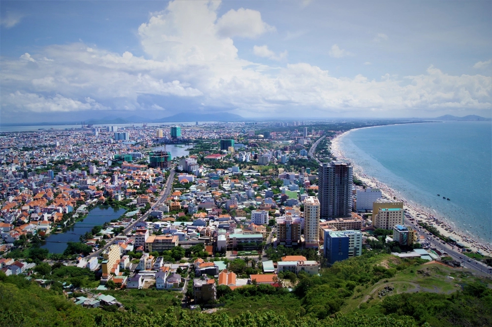 Hình ảnh một góc tỉnh Bà Rịa - Vũng Tàu nhìn từ trên cao