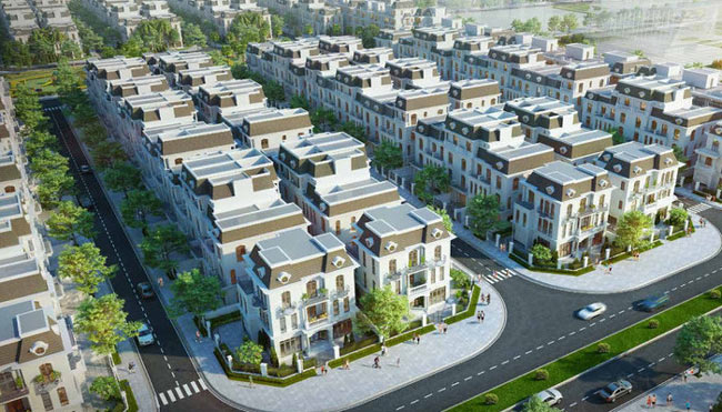 phối cảnh dự án liền kề, biệt thự
