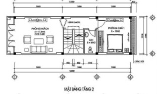 Mặt bằng tầng 2 nh&agrave; ống 4 t&acirc;ng phong c&aacute;ch t&acirc;n cổ điển