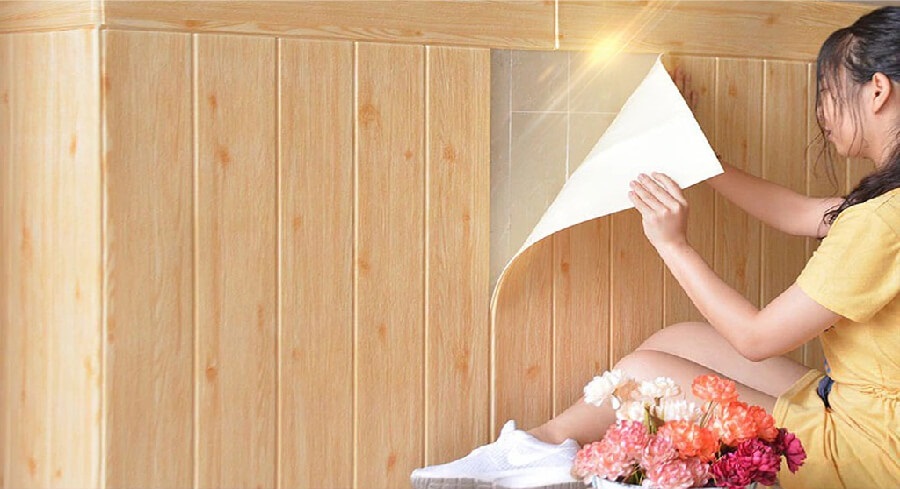 xốp trang trí tường vân gỗ