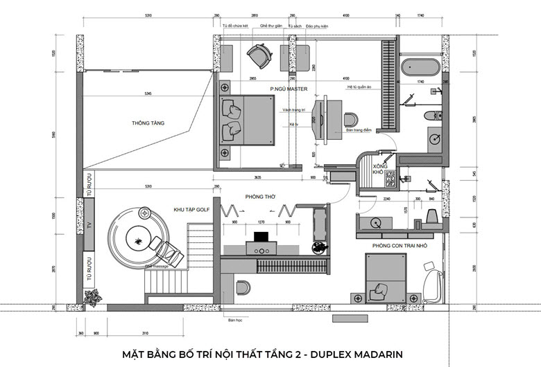 Tầng 2 Duplex l&agrave; kh&ocirc;ng gian nghỉ ngơi, thư gi&atilde;n.