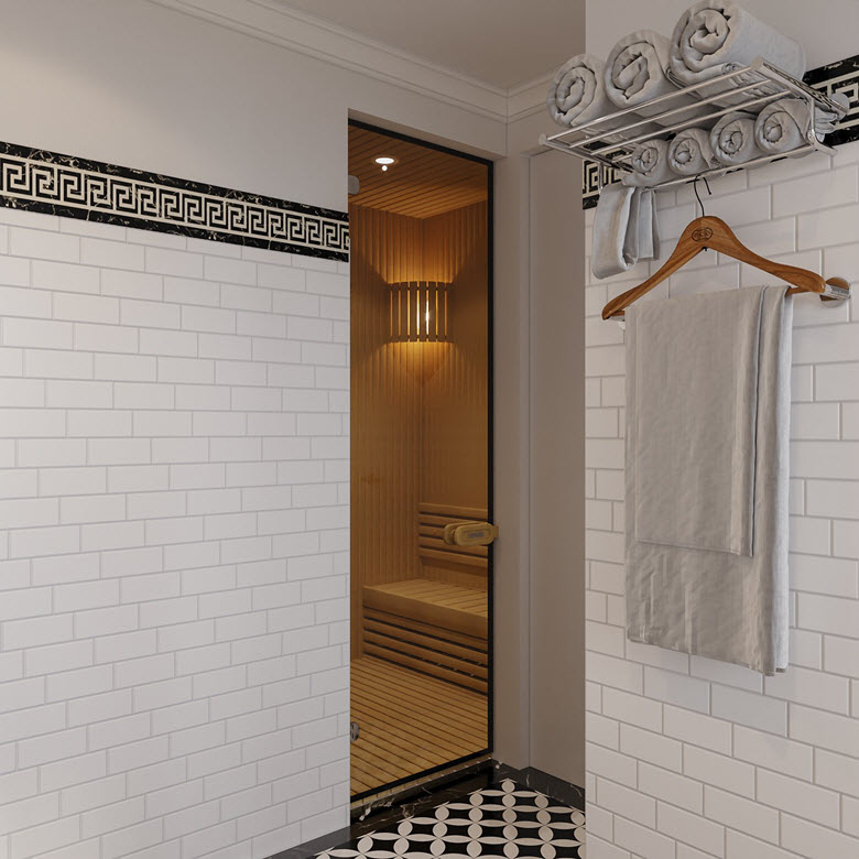 Căn Duplex c&ograve;n c&oacute; cả ph&ograve;ng tắm x&ocirc;ng hơi, gi&uacute;p gia chủ thư gi&atilde;n sau những giờ l&agrave;m việc căng thẳng, t&aacute;i tạo năng lượng cho ng&agrave;y mới.