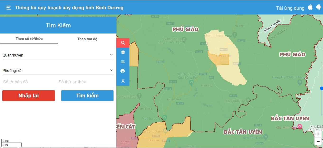 tra cứu thông tin quy hoạch tỉnh bình dương