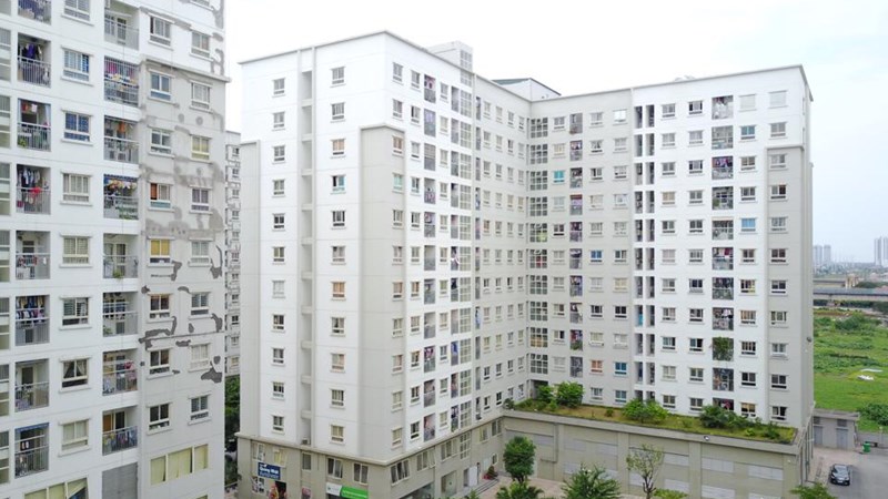 H&igrave;nh ảnh khu nh&agrave; ở x&atilde; hội đ&atilde; ho&agrave;n thiện v&agrave; đi v&agrave;o sử dụng