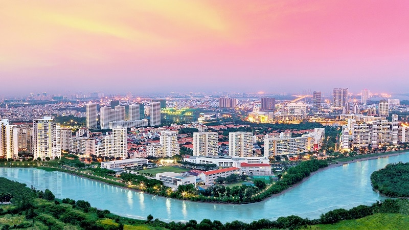 Diện mạo đô thị Quận 7 TPHCM ngày càng hoàn thiện và hiện đại