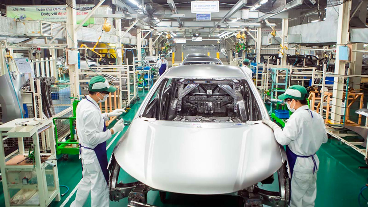 nhà máy sản xuất, lắp ráp ô tô Geleximco có quy mô gần 50ha
