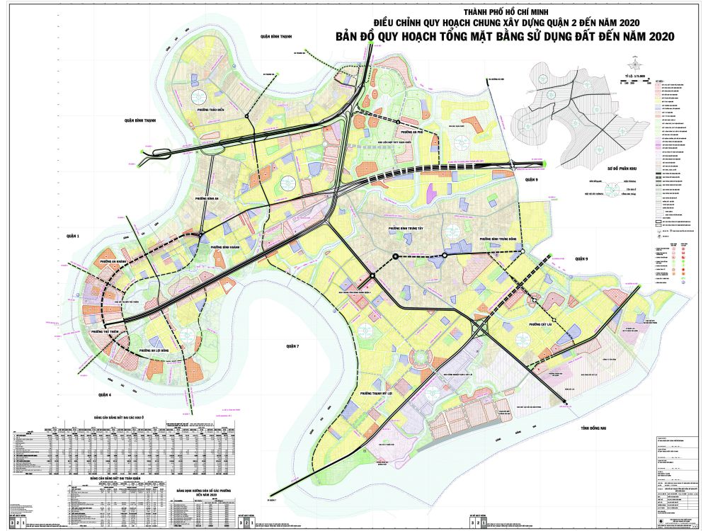 Bản đồ quy hoạch sử dụng đất tại Quận 2