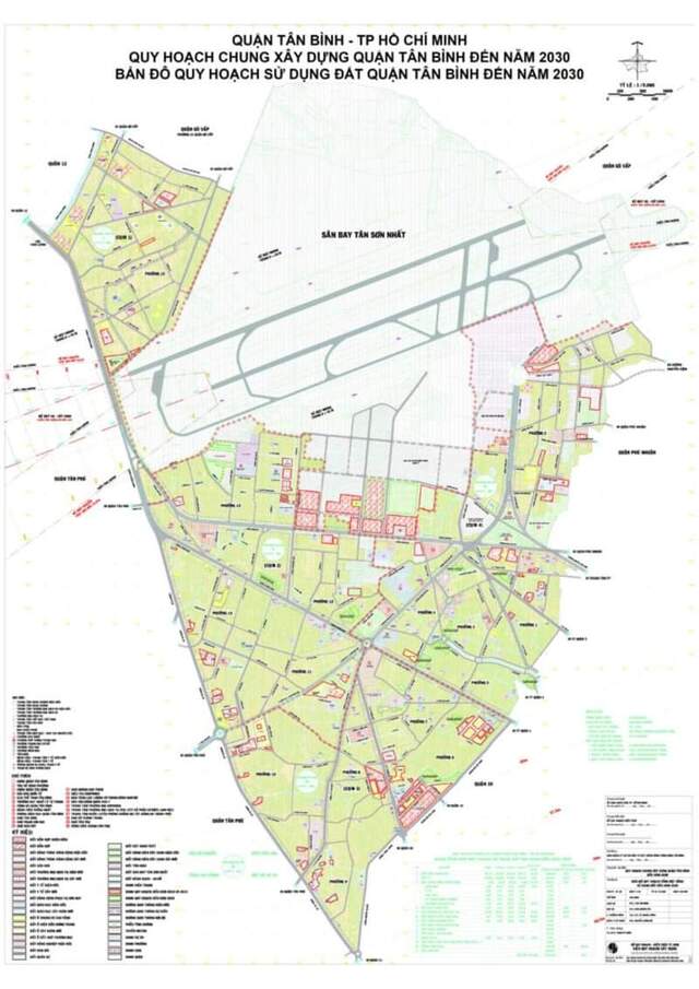 Bản đồ quy hoạch sử dụng đất quận Tân Bình đến năm 2030