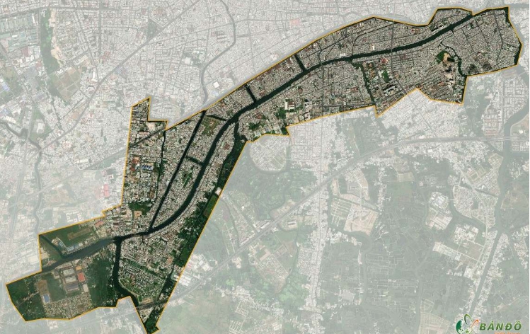 Bản đồ vệ tinh quận 8