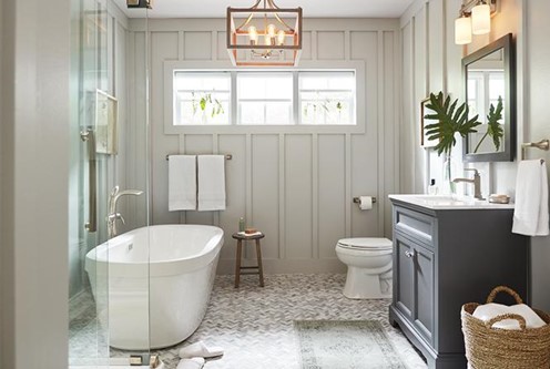 Thiết kế phòng tắm - vệ sinh với diện tích vừa đủ, đảm bảo đầy đủ tiện nghi.