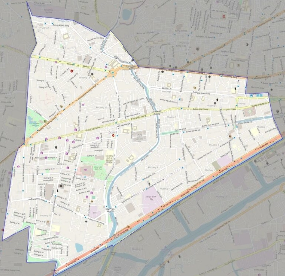 Bản đồ quận 6 trên nền Open Street Map