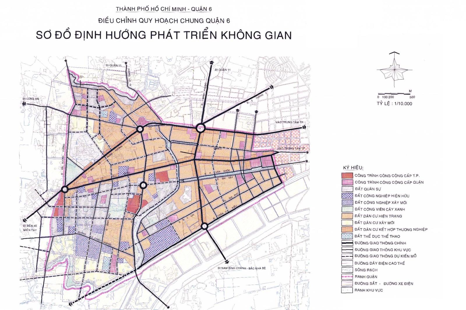 Bản đồ quy hoạch không gian đô thị Quận 6