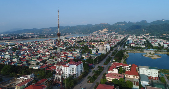 một góc tp hòa bình nhìn từ trên cao