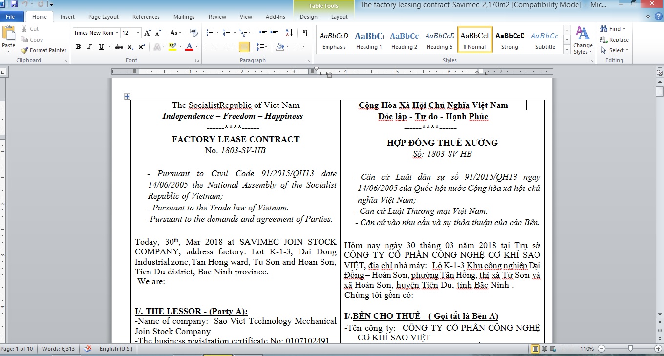 m&acirc;̃u hợp đ&ocirc;̀ng cho thu&ecirc; nhà xưởng, kho bãi
