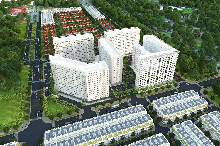 Phối cảnh tổng thể chung cư quận Bình Tân - Green Town Bình Tân