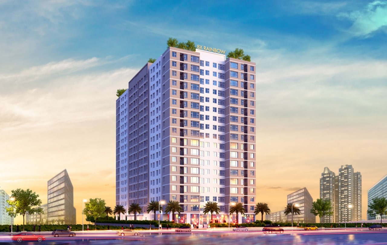 Phối cảnh tổng thể dự án căn hộ 8X Rainbow, quận Bình Tân, TP.HCM