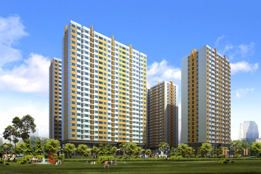 Phối cảnh tổng thể chung cư Quận 12 dưới 2 tỷ - Hưng Ng&acirc;n Garden