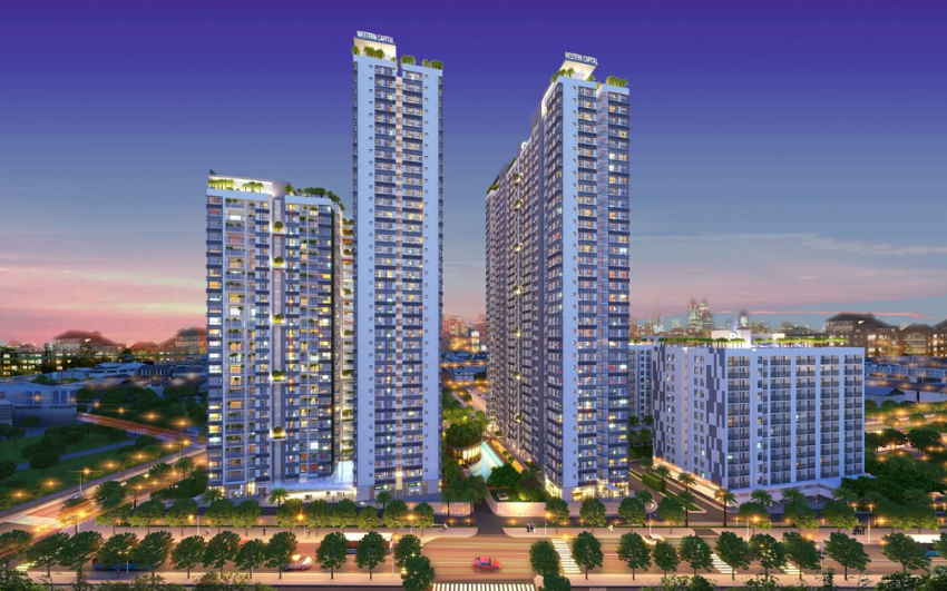 Phối cảnh tổng thể chung cư Quận 6 dưới 3 tỷ - The Western Capital 