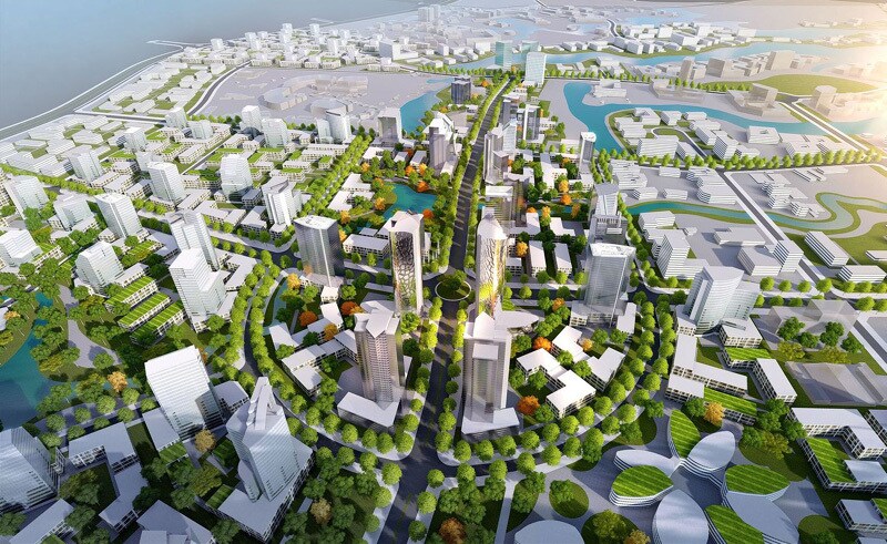 Phối cảnh quy hoạch khu đô thị tỷ lệ 1/2000