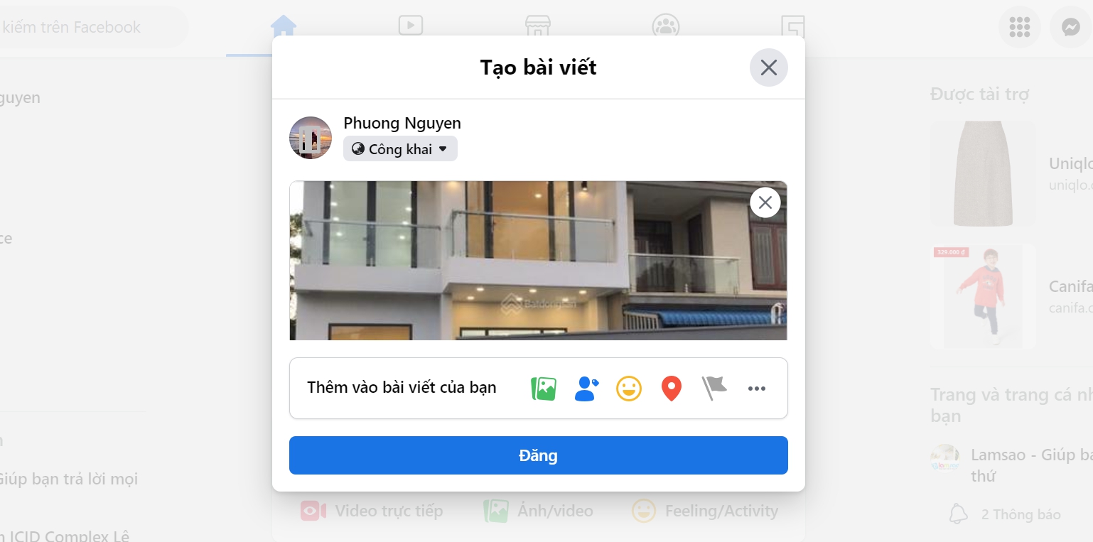 đăng tin rao lên mạng xã hội